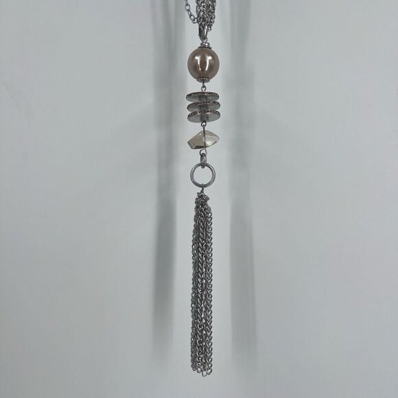 NWT Chico’s Fringe Pendant twisted layered chain‎ - Picture 10 of 10
